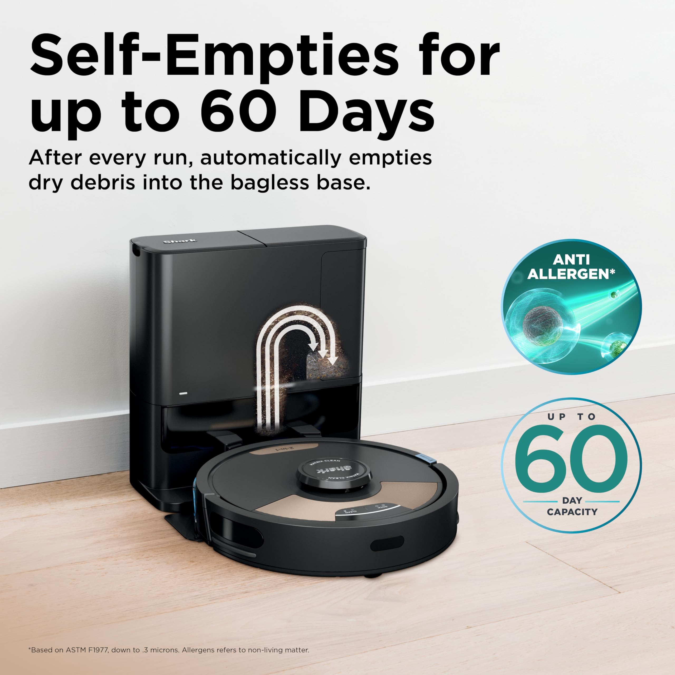 Shark Matrix Plus 2-in-1 Robot Vacuum & Mop, Black/Brass, AV2613WA view 6