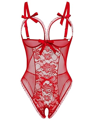 Sexy Lingerie for Women One Piece Lace Babydoll Sleepwear Bodysuit