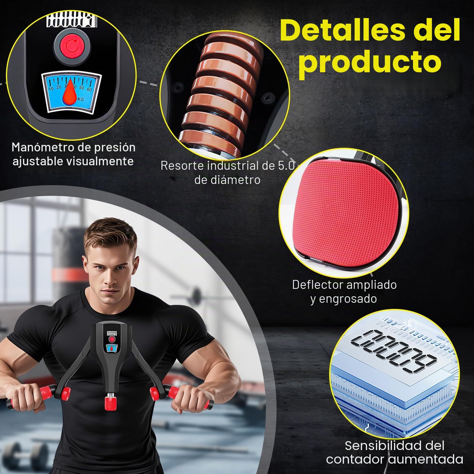 Entrenador de Muslos, 10-60 kg Entrenamiento de Suelo Pélvico conteo LCD, 360° Entrenador Multifuncional para Mujeres y Hombres,Resistencia Ajustable Entrenamiento de Cadera, Entrenamiento de Brazos