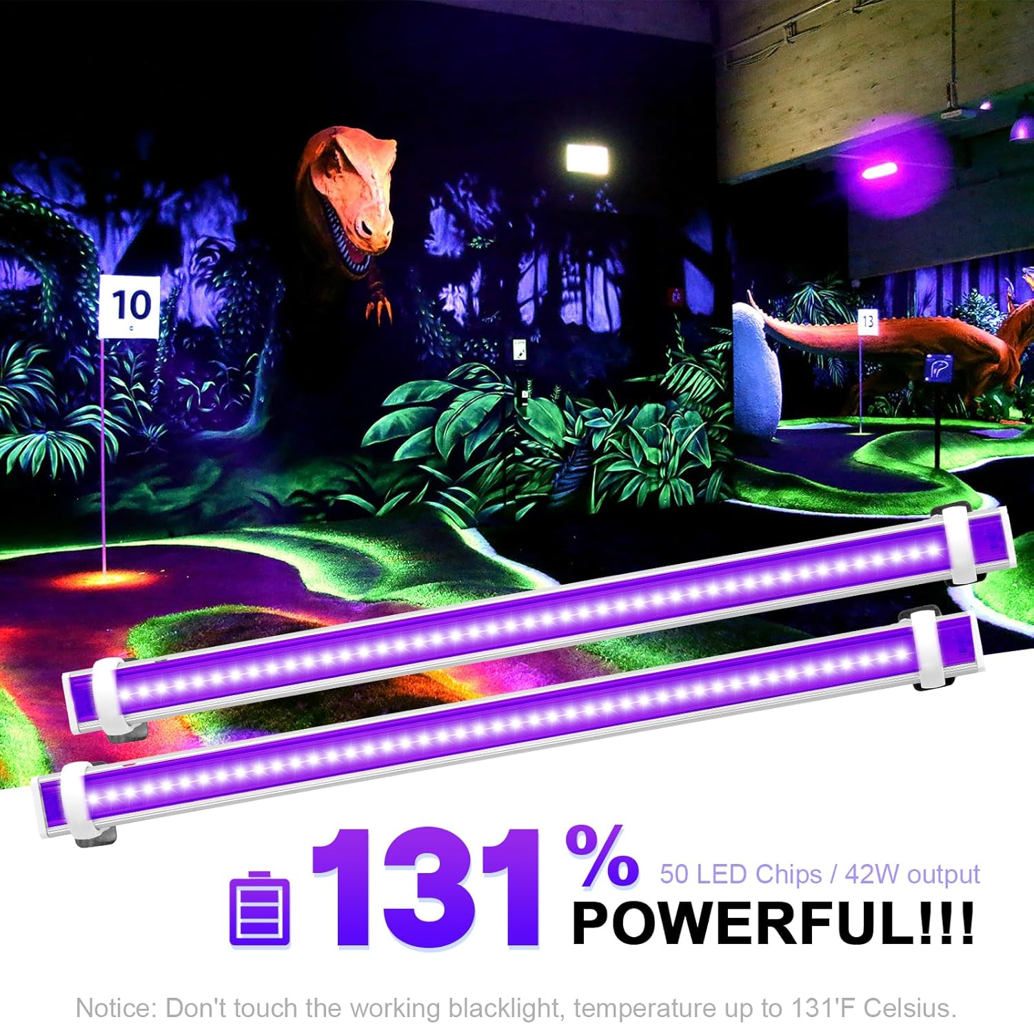 LED Black Lights Bar& LED Black Lights, Blacklight for Party, Stage Lighting, Aquarium, Body Paint, Fluorescent Poster, Glow in The Dark