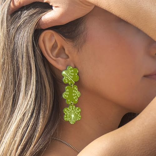 Miniatura 5 de OLYCRAFT Plantillas de arcilla de diente de león de 4 x 5 pulgadas, pantalla de seda para plantas de arcilla polimérica, plantillas de pantalla de