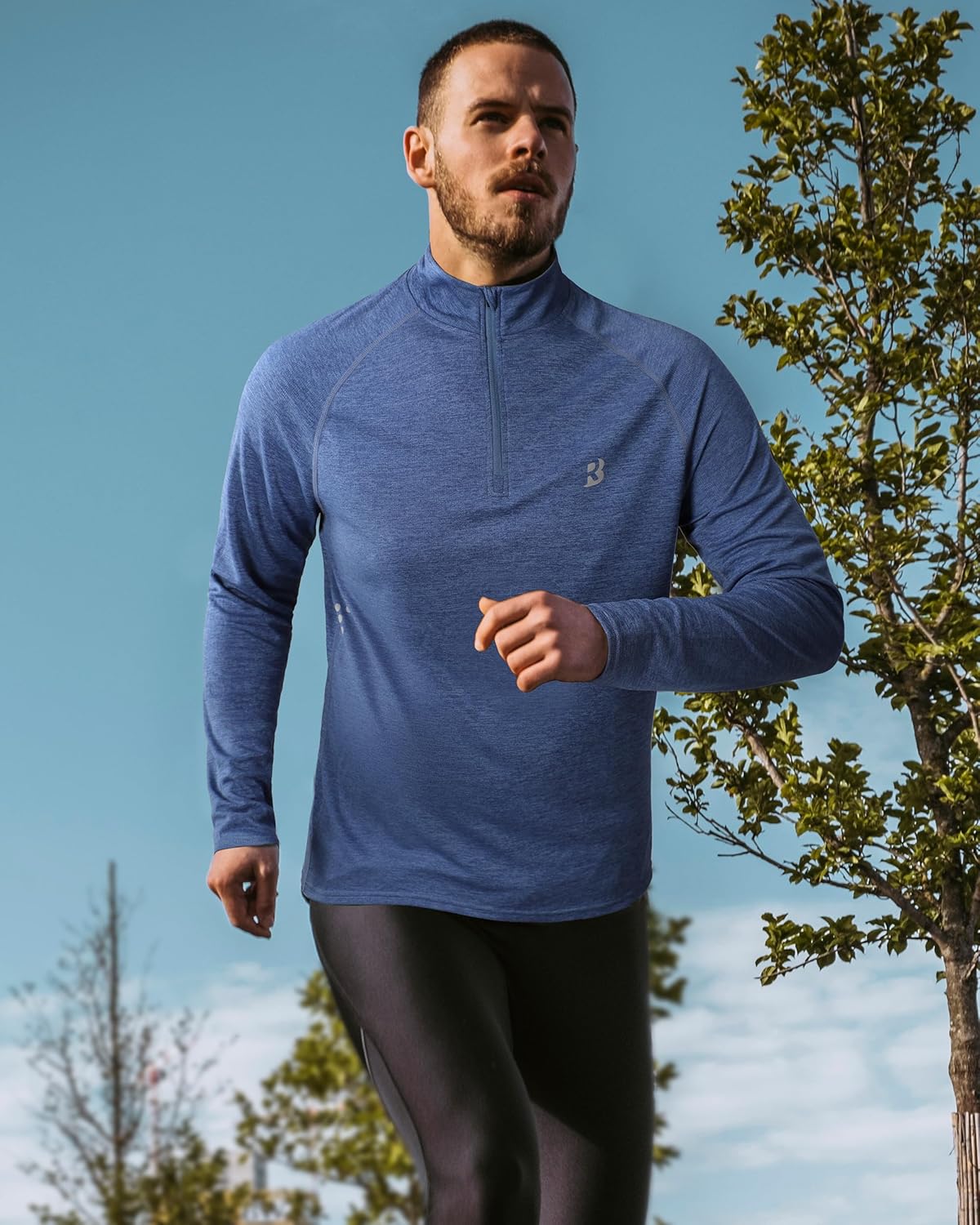 Roadbox UPF 50+ Long Sleeve Shirts for Men - Quarter Zip Pullover Quick Dry Rash Guard for Running Golf Fishing Workout - Image 3