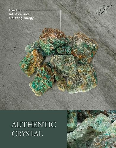 Miniatura 3 de KALIFANO Áspero con efectos curativos y calmantes, grado AAA, crudo de alta energía con tarjeta de información, cristal de reiki utilizado para