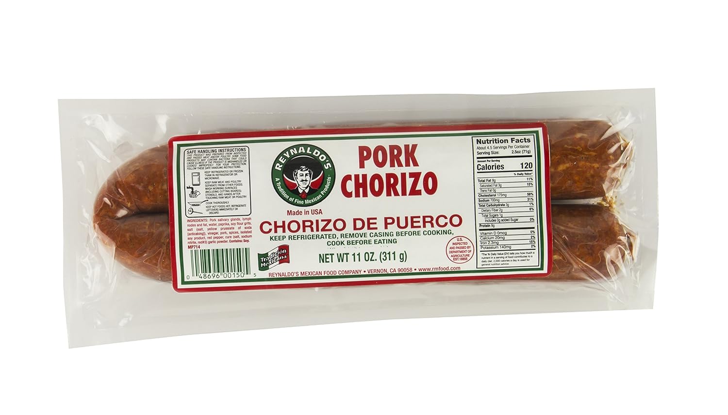 Reynaldos Pork Chorizo, 11 Oz Grocery & Gourmet Food
