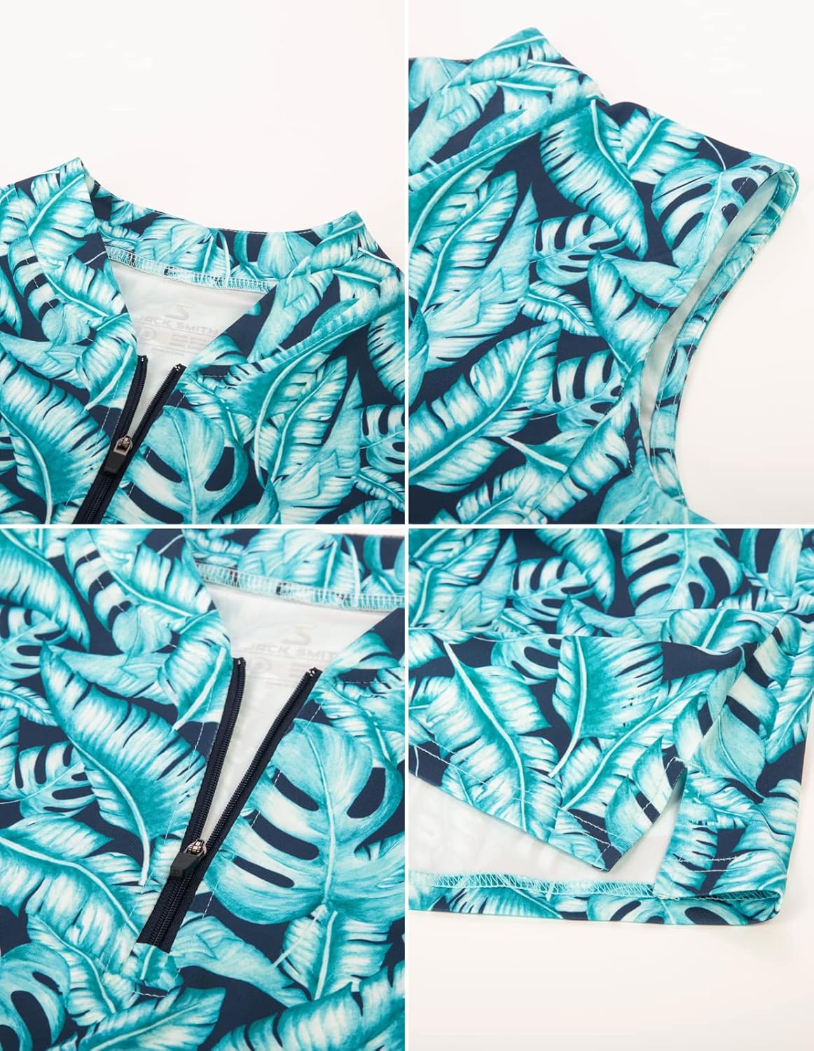 JACK SMITH Women Sleeveless Golf Tennis Shirts Moisture Wicking Print Sport Polo Shirt UPF 50+ Slim Fit Zip Tank Tops S-XXL : Clothing, Shoes & Jewelry