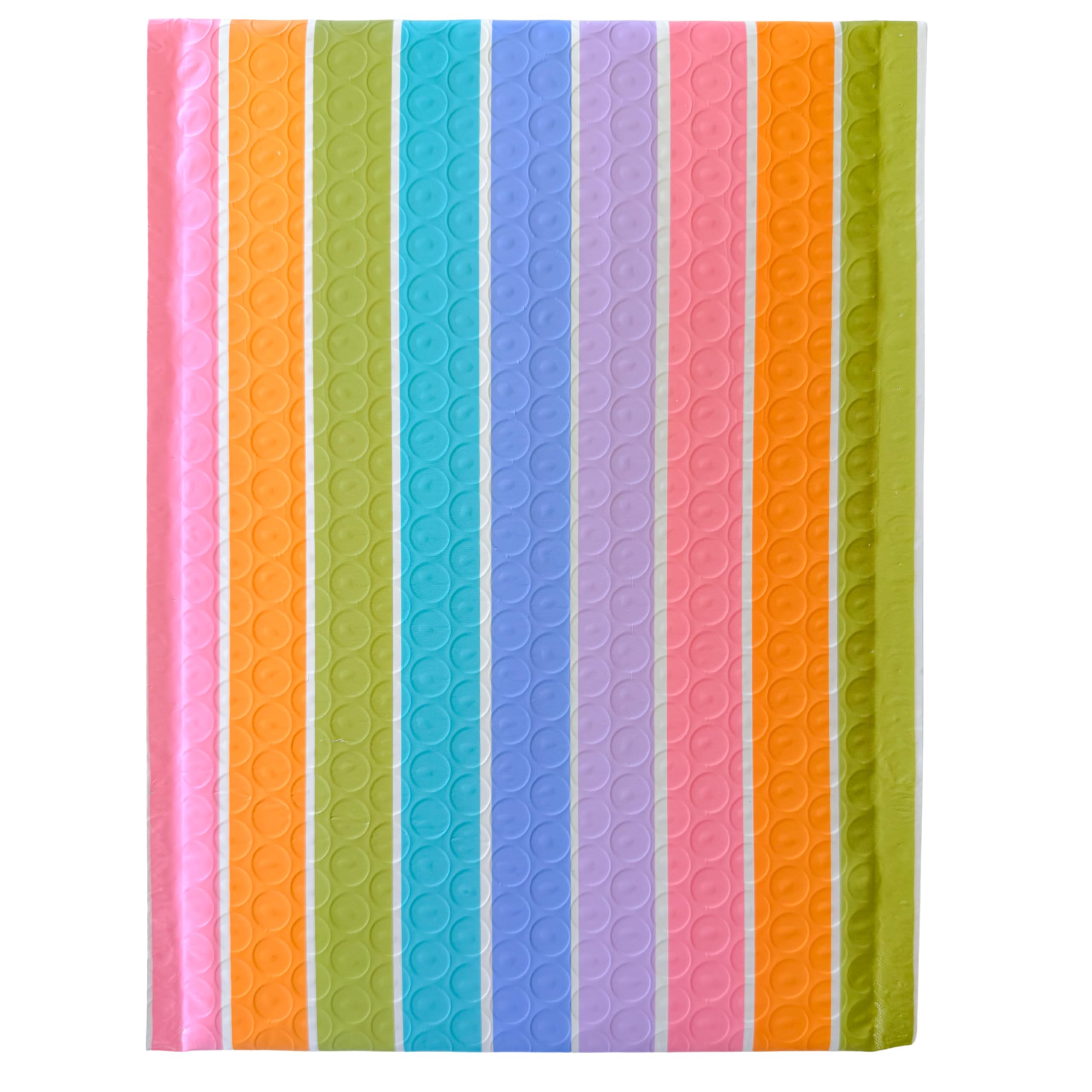 Pretty Package Store Luftpolster-Versandtaschen, 21,6 x 27,9 cm, Pastellstreifen, 25 Stück | Robuste, wasserdichte, selbstklebende und reißfeste Designer-Luftpolster-Versandtaschen für kleine Unternehmen
