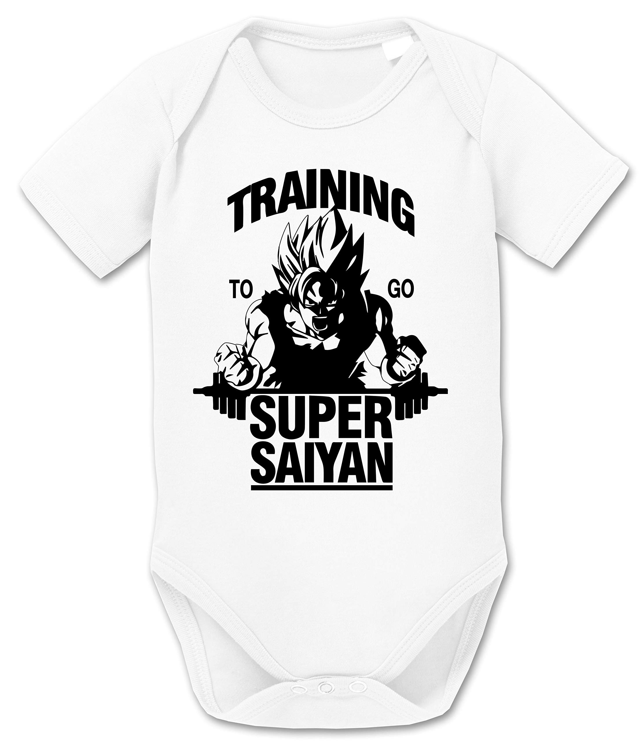 Tee Kiki Goku SS Body Dragon de algodón orgánico Ball Son Proverbs Baby Romper para niños y niñas de 0 a 12