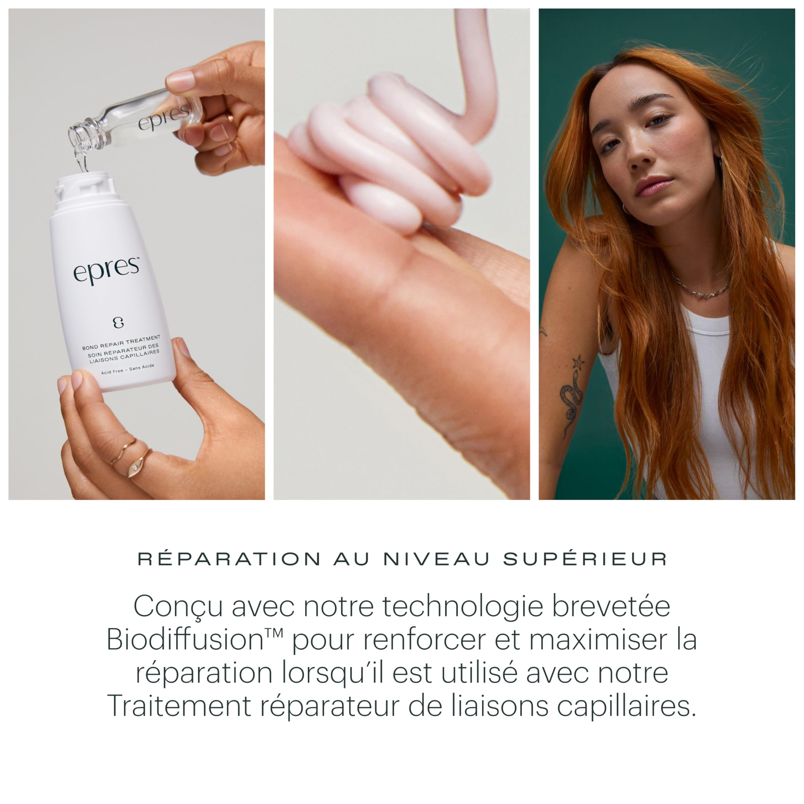 epres Après-Shampooing Réparateur Cheveux Abîmés 350 mL – Bond Repair, Hydrate, Lisse et Facilite le Coiffage