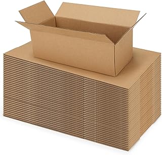 ZBEIVAN Shipping Boxes Mailers 9x4x3 inches Corrugated Cardboard Small Packing Kraft Moving Mailing Box, Pack of 40
