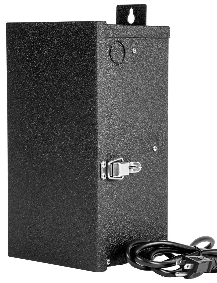 EMCODTransformer EMT300-E, Textured Black Powdercoat - Hinge, 300W, 12V-15V AC