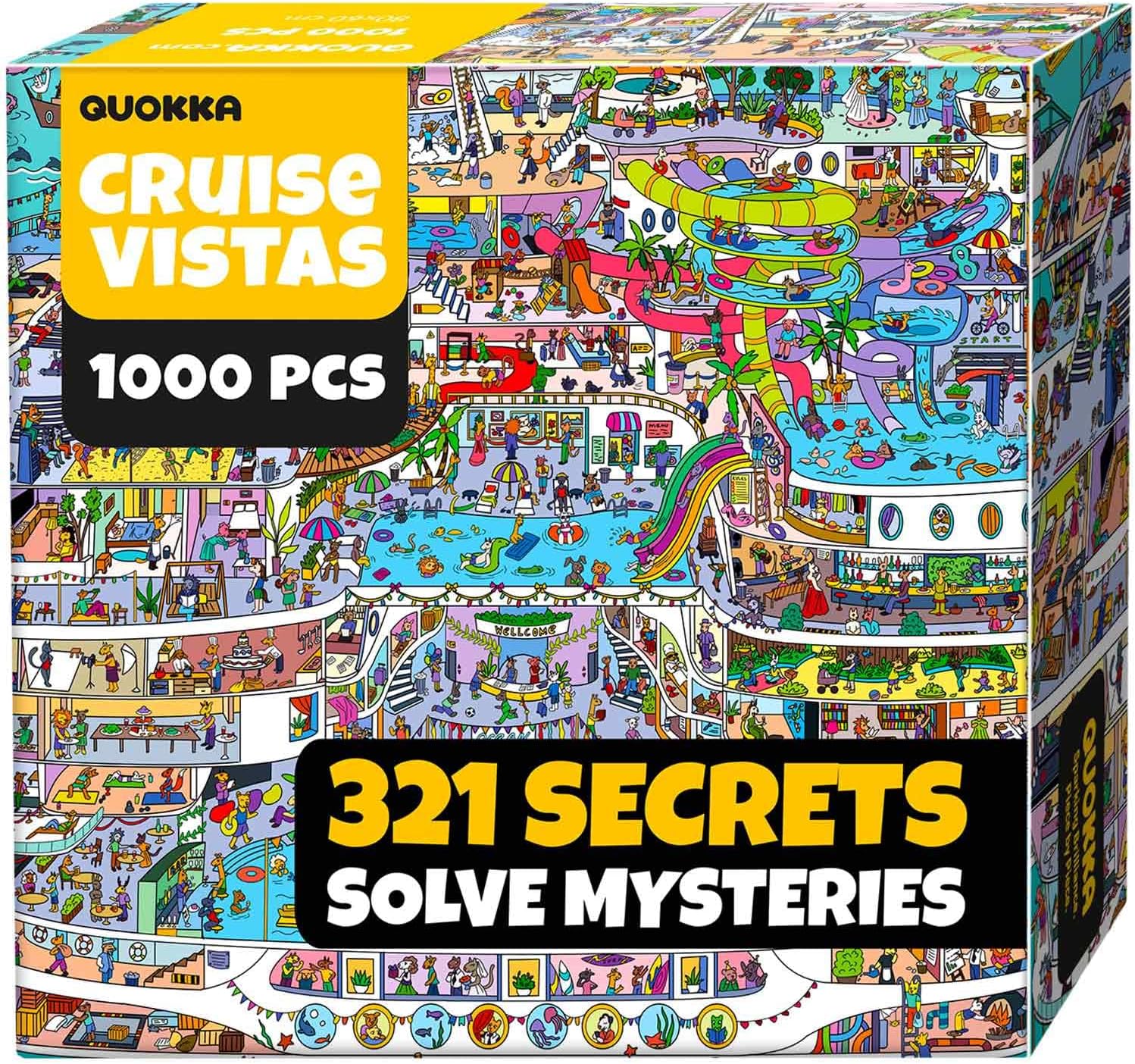 QUOKKA 1000 Piece Jigsaw Puzzle for Adults Cruise Vistas – Puzzles for Adults 1000 Pieces Premium Box Packaging - Extra Fun Challenges - Stunning Scenic Animal - Perfect for Relaxation & Gift Giving