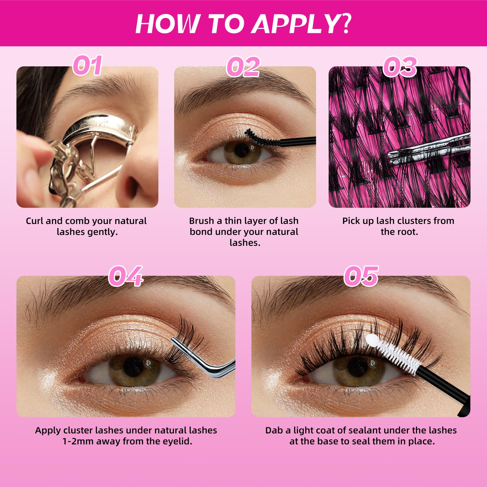 Extension Ciglia 280 Pezzi Ciglissime Lash Cluster,Ciuffi Ciglia Finte Naturali,Fake Eyelashes, Ciglia Singole 30D D Curl Diy Eyelash Extension,Ciuffetti Extension Ciglia(30D, 9-18mm Mix)