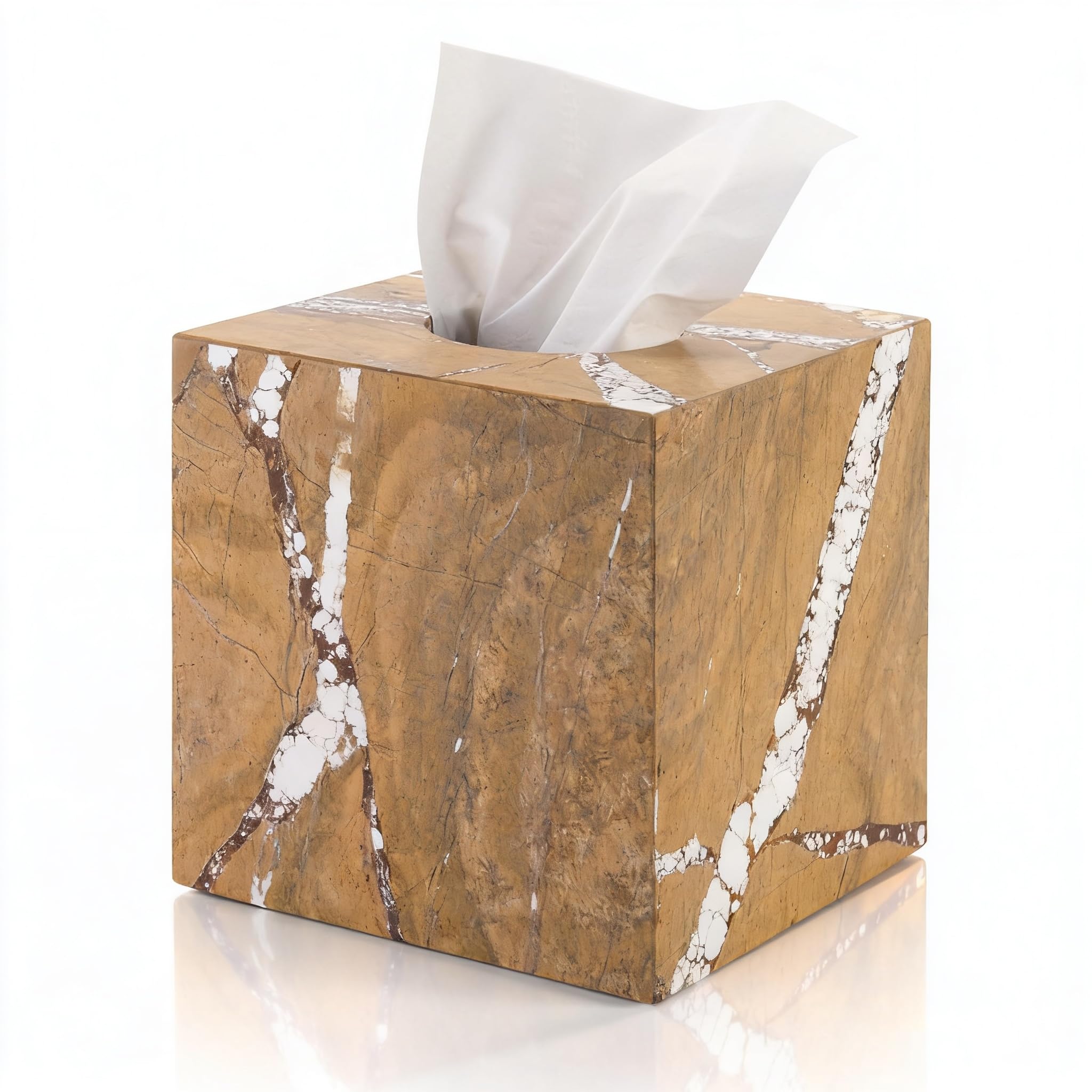 Natural Marble Tissue Box Holder Dispenser Bathroom Bedroom Decor