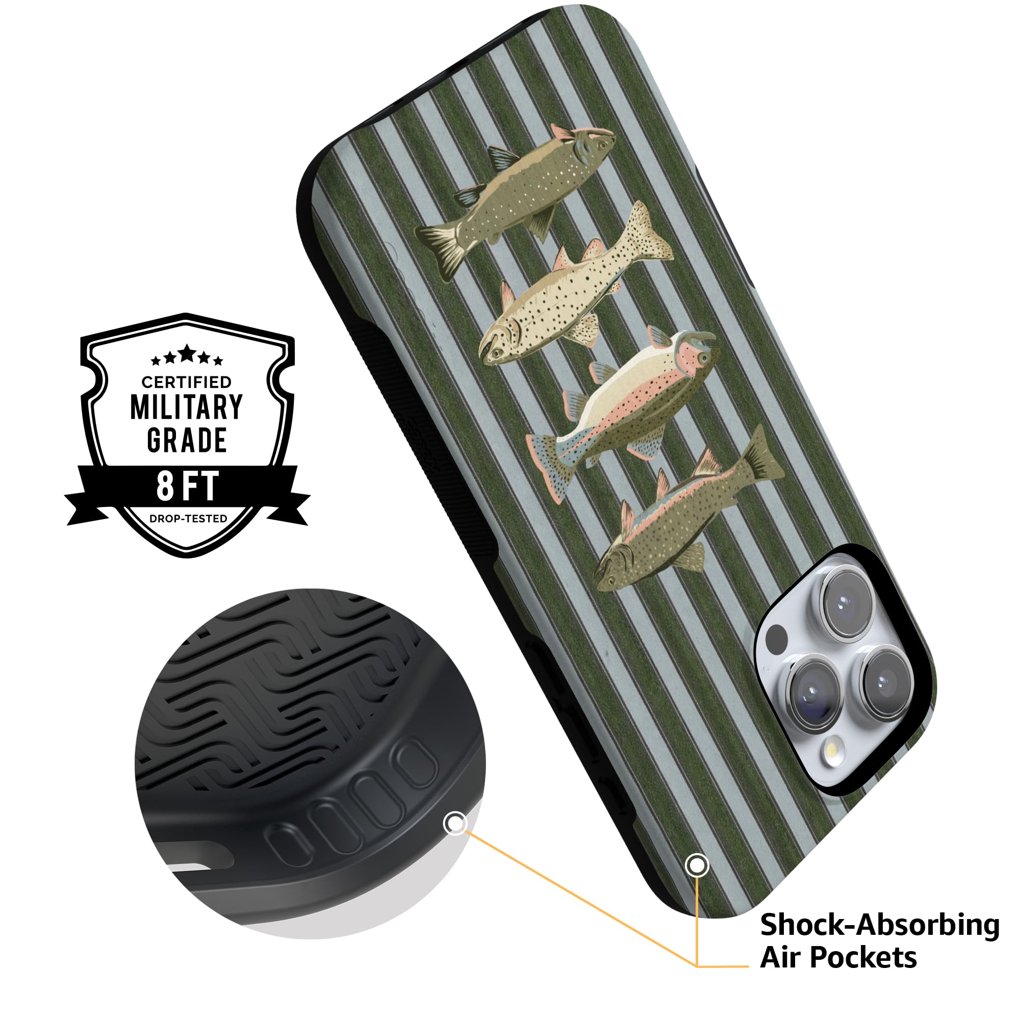 Casely Custodia per iPhone 16 Pro | Best Catch | La collezione Boyfriend | Design protettivo audace | Compatibile con MagSafe