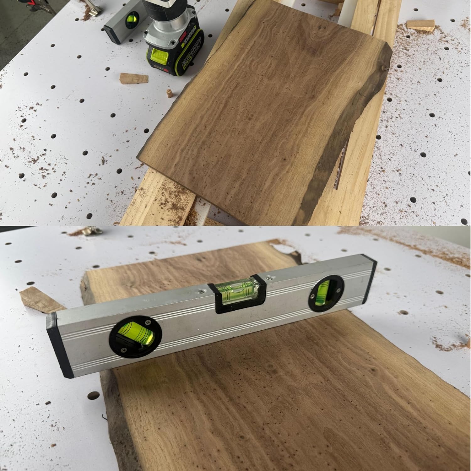 Router Sled Flattening Jig for Wood Slabs, Adjustable Router Planing Sled Kit with Acrylic Baseplate, Smooth Plastic Tracks, Fits Most Trim Routers,Perfect for Flattening Cutting Boards & Epoxy Tables