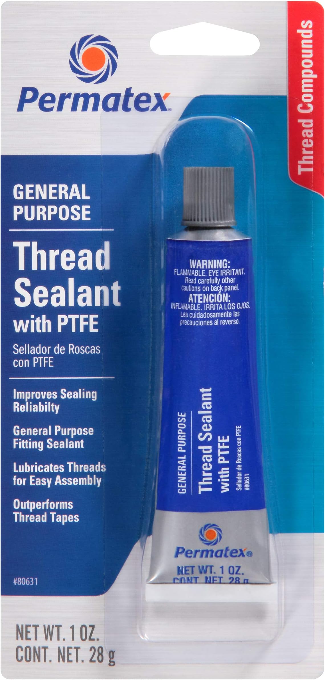 80631 Thread Sealant with PTFE, 1 oz.