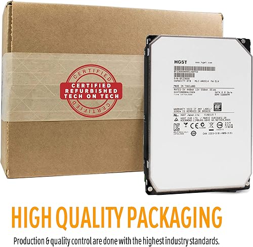 Miniatura 4 de HGST Ultrastar He8 HDD HUH728080ALE604 8TB 7200RPM 128MB caché SATA 6.0Gbs 3.5 pulgadas Enterprise Server Data Center Disco duro (renovado)