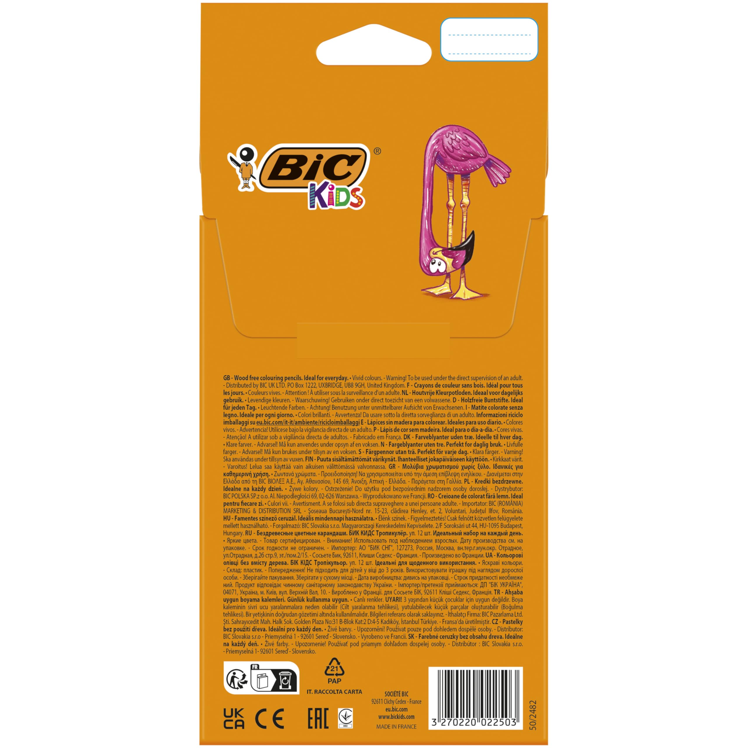 BIC Kids, y Colouring Box, Colori per Babini, Set Colore con 60