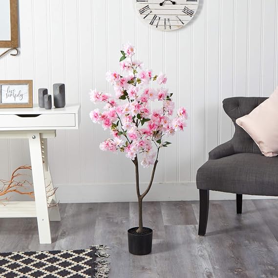 Nearly Natural 4ft. Cherry Blossom Artificial Tree, Pink