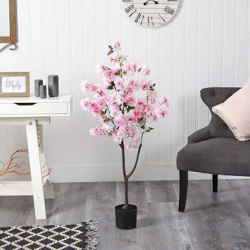 Nearly Natural 4ft. Cherry Blossom Artificial Tree, Pink