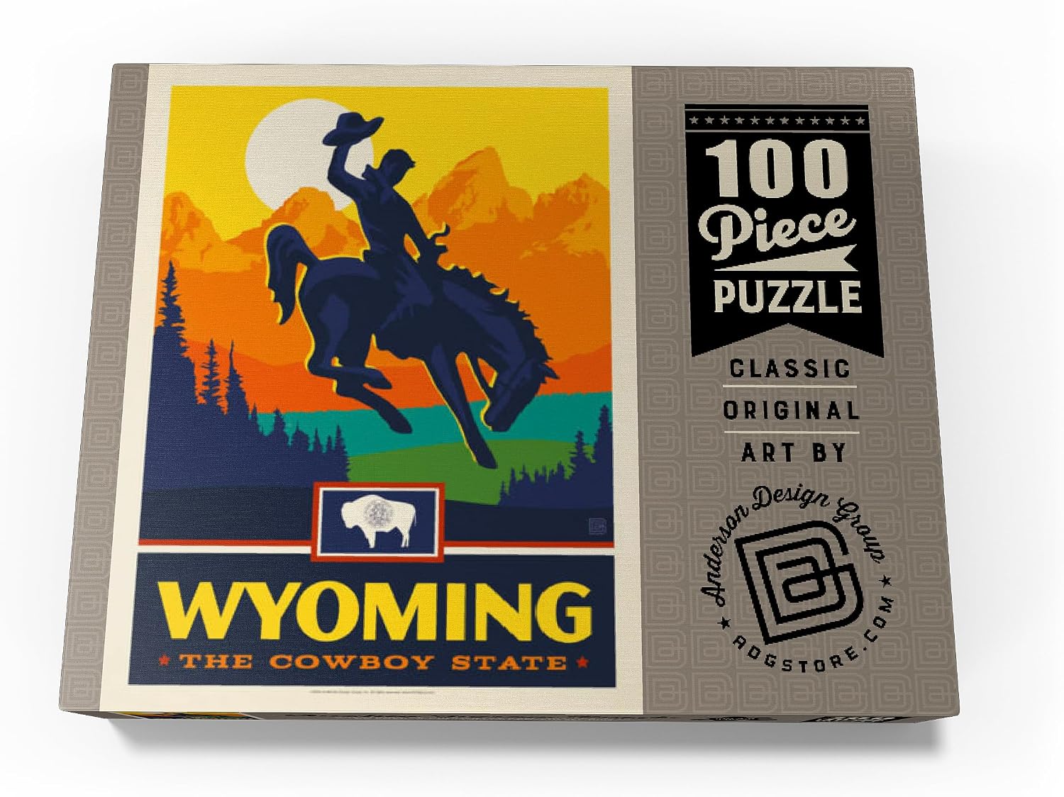 MyPuzzle Wyoming: The Cowboy State - Premium 100 Piece Jigsaw Puzzle for Adults