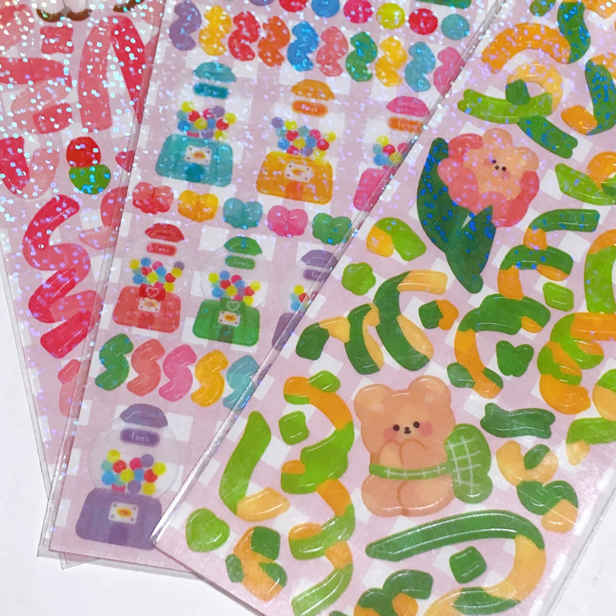 Amazon | ステッカー シール リボン 8袋セット ホログラム入り 韓国