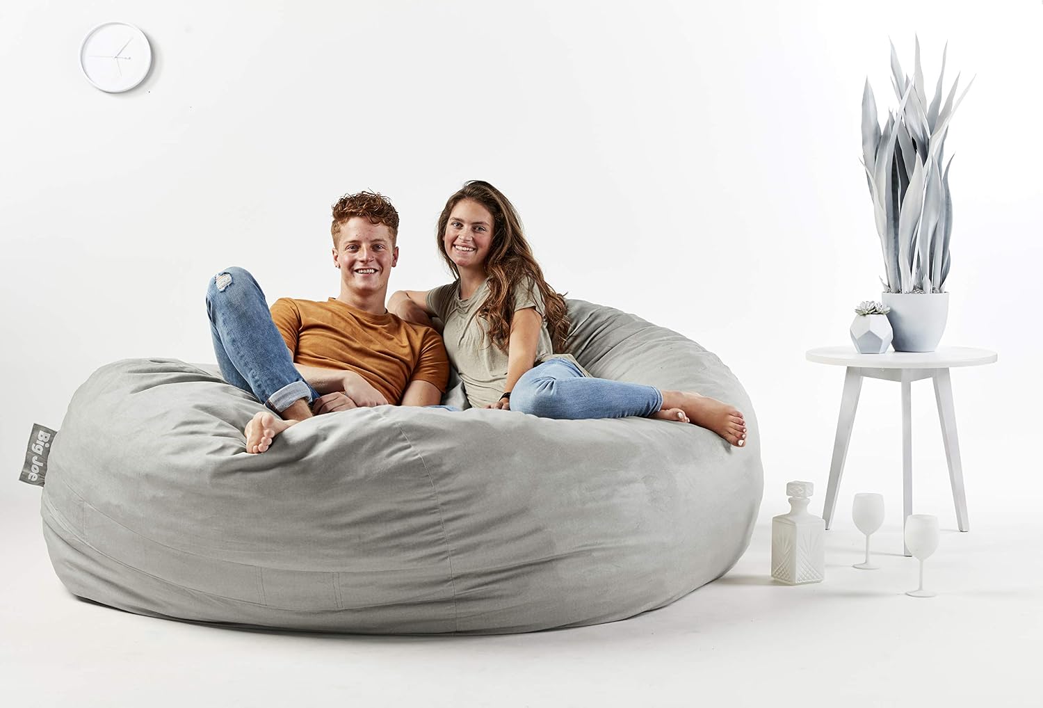 Big Joe Lenox Fuf Foam Filled Bean Bag, Extra Extra Large, Fig -