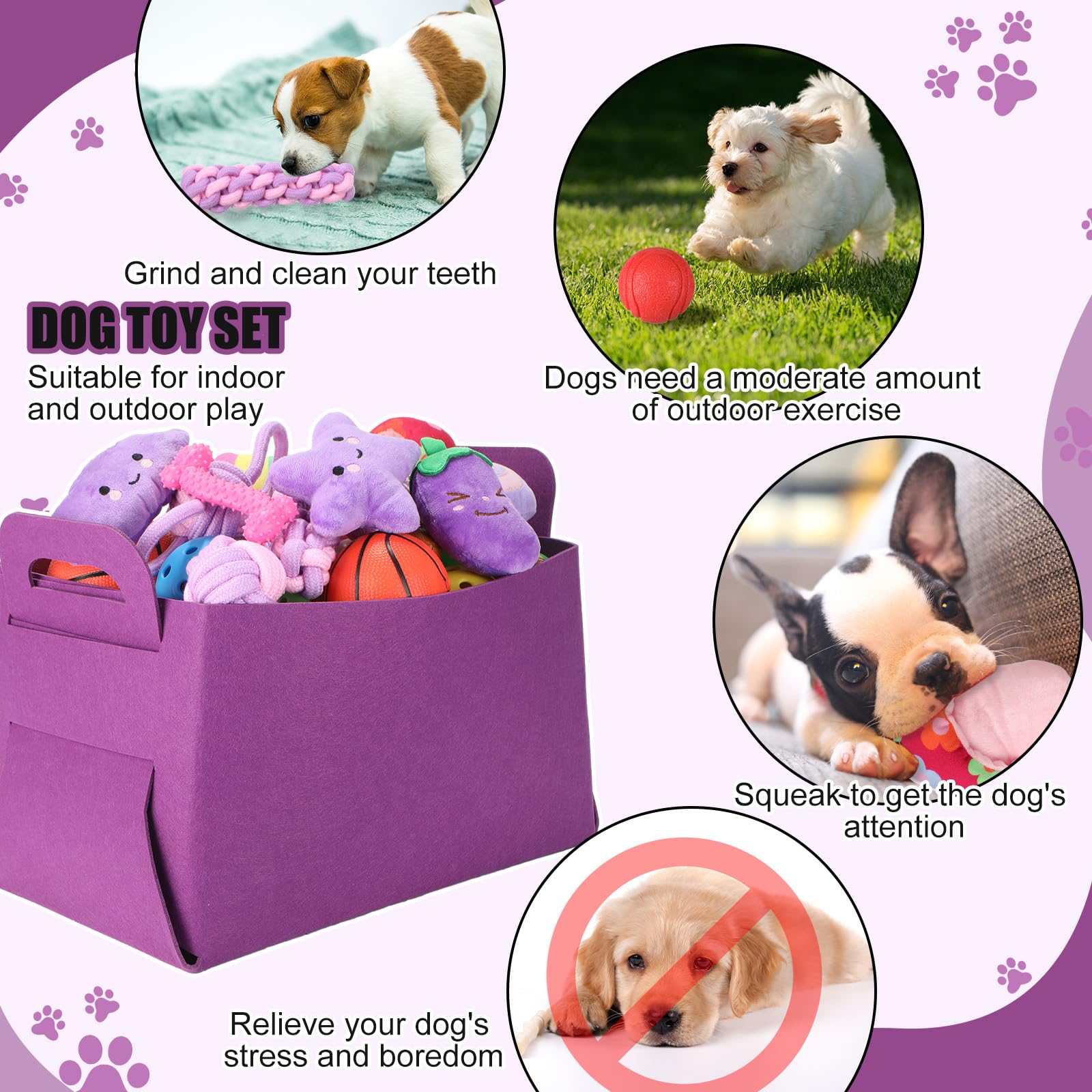 Abbylike Kit de iniciación de 50 piezas para cachorros para perros pequeños, incluye correa, cuencos, cepillos de dientes, botella de agua y más accesorios para perros, regalo de bienvenida para el