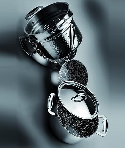 Miniatura 2 de Mepra Glamour Stone Colander Insert, 9.0 in, acabado de acero inoxidable, utensilios de cocina aptos para lavavajillas