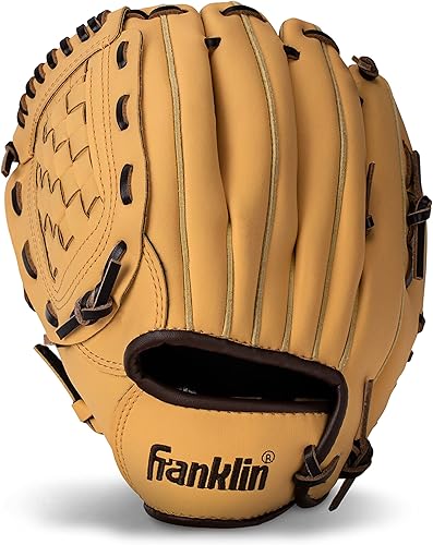 Franklin Sports Field Master Baseball + Softball Glove - Field Master Adult + Youth Baseball + Softball Mitt - Men's + Women's Gloves - Right Hand