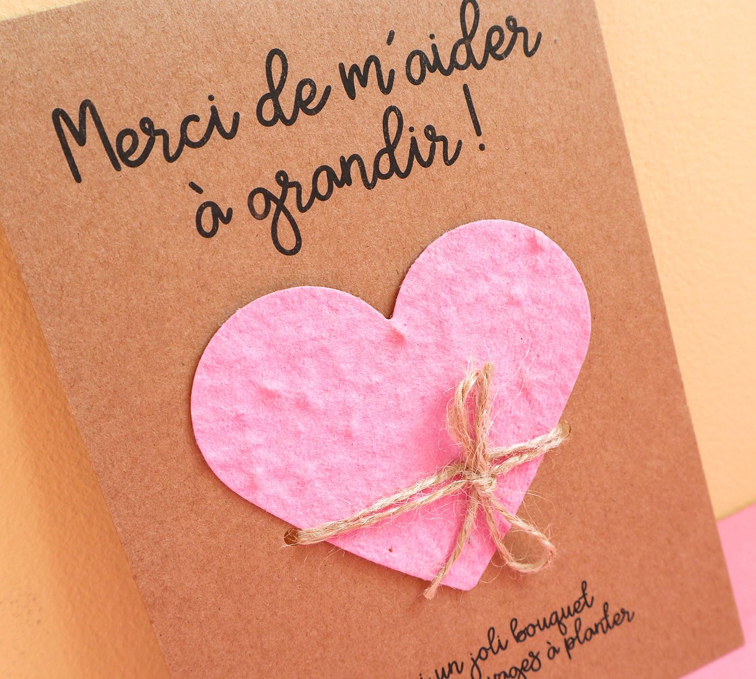 Carte cadeau nounou maîtresse ATSEM coeur à planter