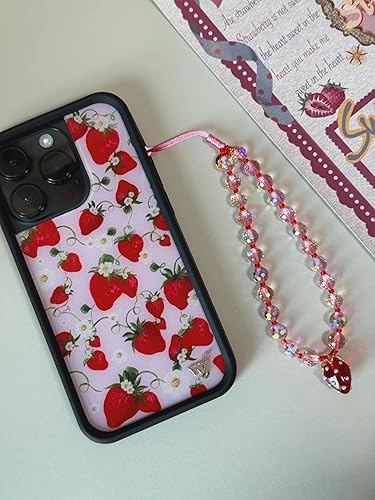 Miniatura 30 de Drawwind Correa universal con cuentas para teléfono, correa universal para teléfono celular, bonita pulsera de muñeca, cadena de cuentas, accesorios