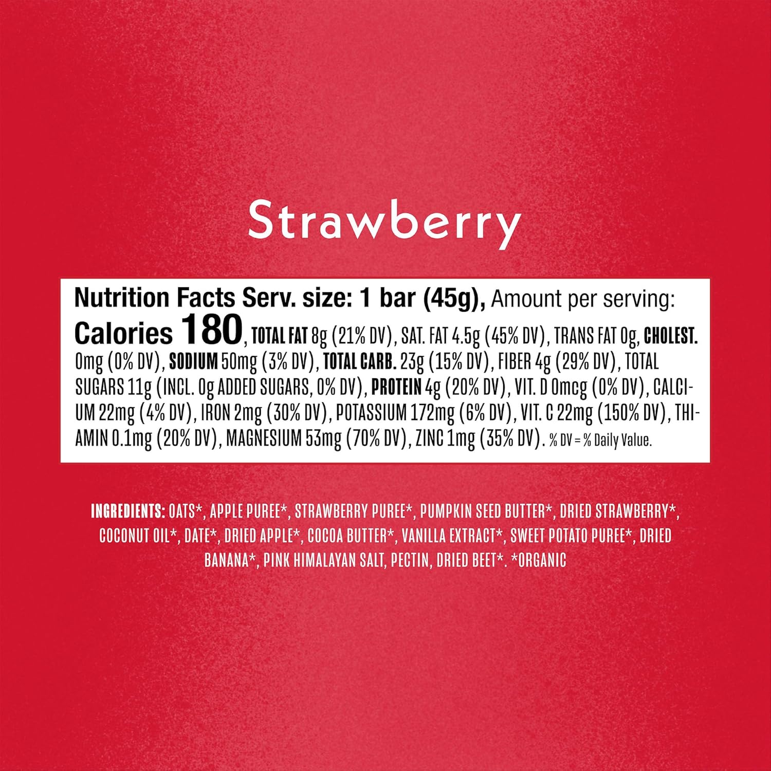 Once Upon a Farm | Refrigerated Oat Bar | Strawberry | No Added Sugar | Real Fruit and Veggie | Multi-Pack (30)
