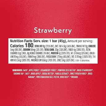 Once Upon a Farm | Refrigerated Oat Bar | Strawberry | No Added Sugar | Real Fruit and Veggie | Multi-Pack (30)