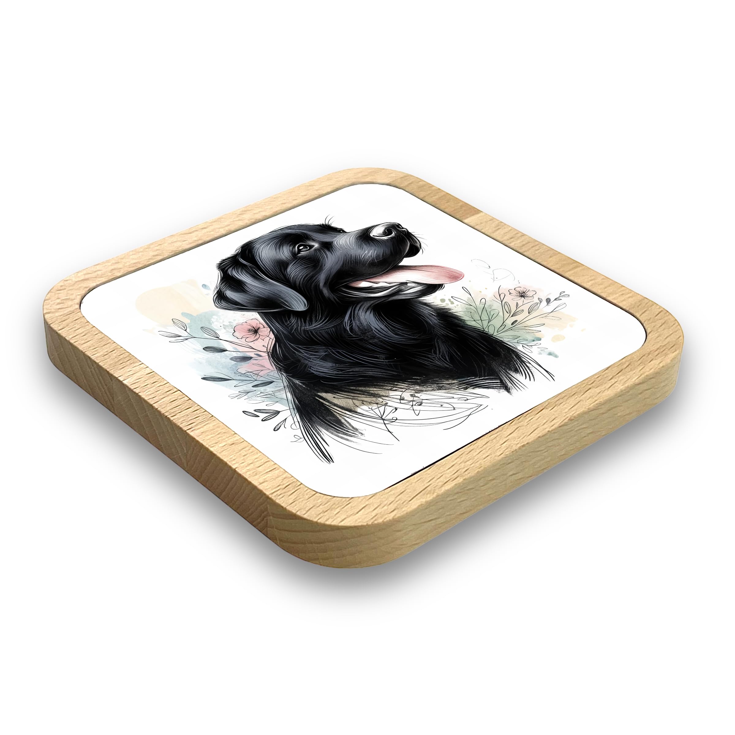 Black Labrador Retriever Gift Idea Wooden Coaster, 20+ Breeds Available!, Gift for Dog Dad Dog Mum, Lovers, Owners, Walkers - Image 2