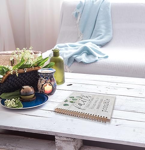 Miniatura 4 de Christian Things Does Not Make Things Easy Cuaderno motivacional con espiral con forro de hojas de eucalipto de 8.3 x 5.5 pulgadas, cuaderno de tapa