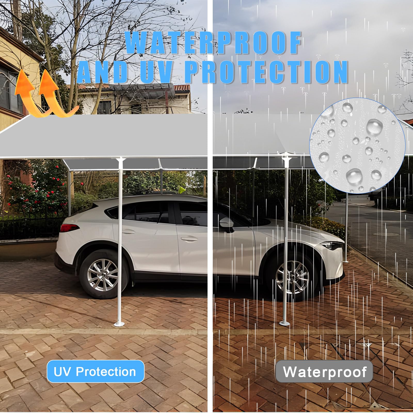 Carport Canopy Cover - 10x20 Ft Waterproof -3