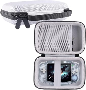 WERJIA Hard Case Compatible with RG34XX/R36MAX Retro Handheld Game Console Grey