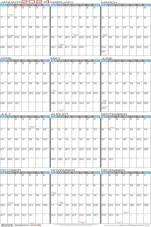 Amazon.com: JJH Planners - Laminated - 24