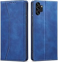 OKZone Coque pour Samsung Galaxy A13 5G / A13 4G / M13 5G, PU Cuir Portefeuille Housse Flip Pochette Étui à Rabat Case avec Antichoc TPU Housse [Emplacements Cartes] [Fonction Support] (Bleu)