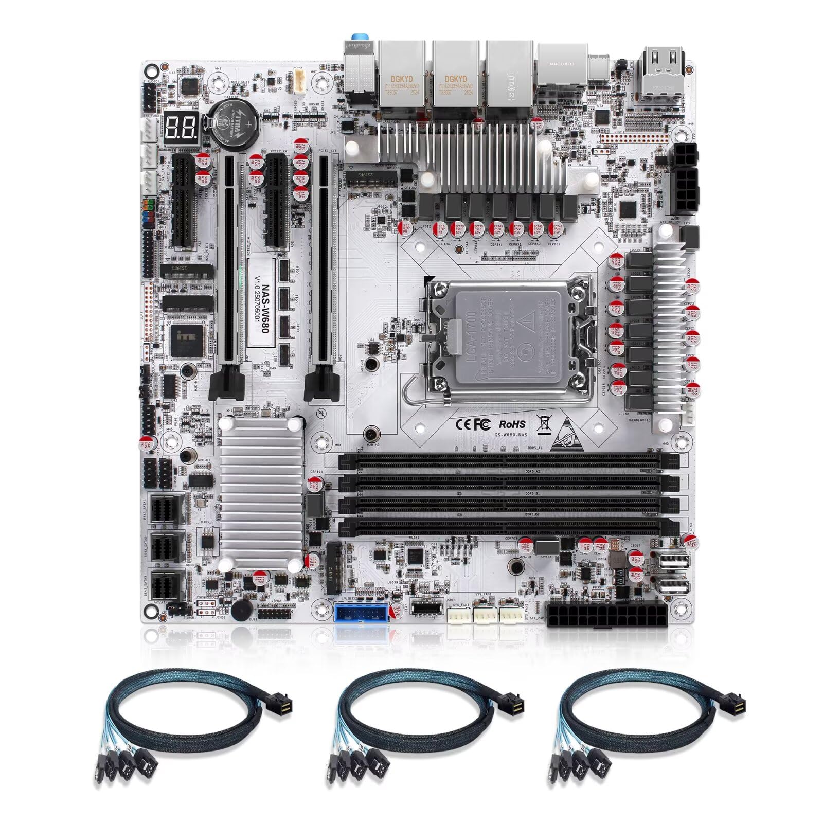 Amazon | W680 Micro ATX NASマザーボード、LGA1700 U-DIMM DDR5 ECC