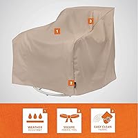 Vista 3 de Modern Leisure 3126 Basics - Funda para silla giratoria de patio, color beige/negro