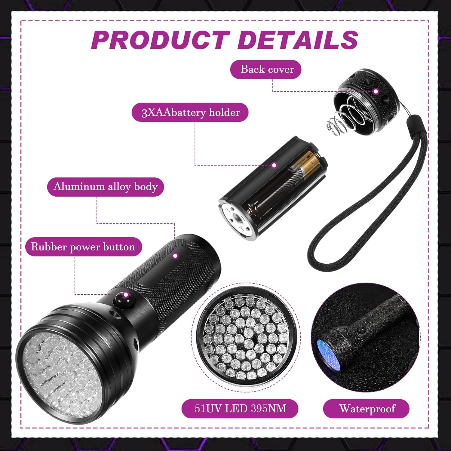 Dunzy 6 Pcs Ghost Hunting Equipment Kit Includes 1 Electromagnetic Paranormal Radiation Detector 1 8gb EVP Digital Recorder 1 Hand Held Radio 1 UV Flashlight 2 LED Light up Cat Balls