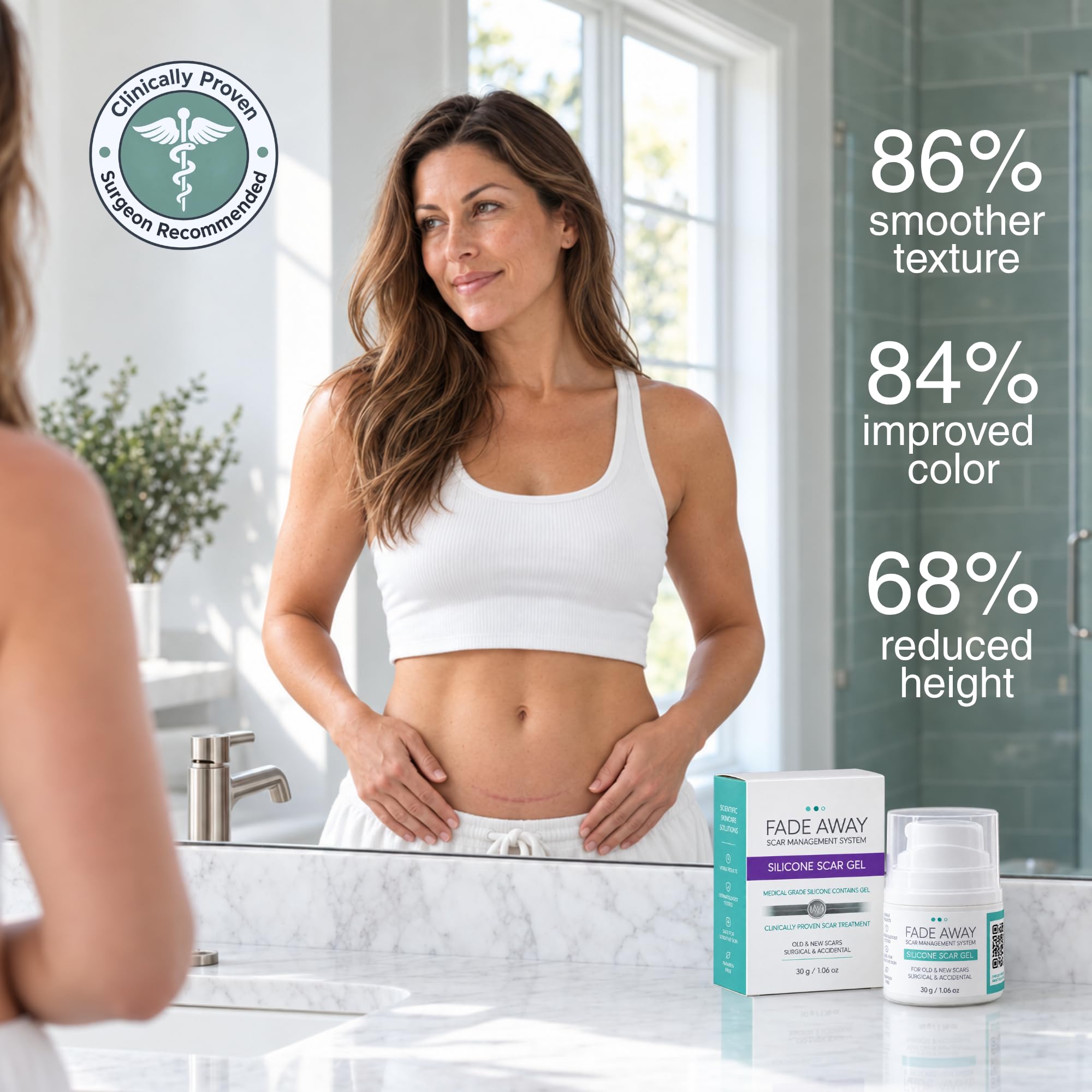 Fade Away Silicone Scar Gel for Surgical and C-Section Scars, 30g — Amazon image 2