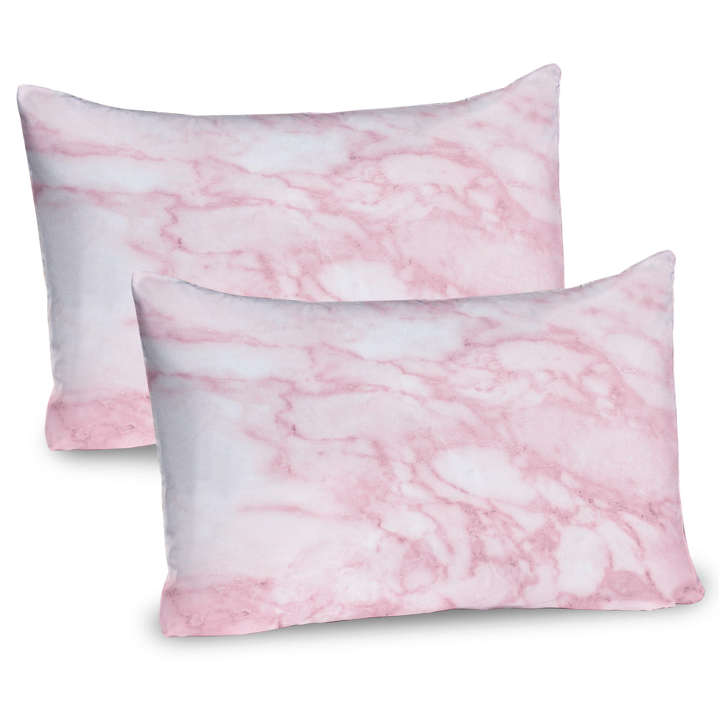 Ambesonne Marble Print Pillow Sham Set of 2, Soft Granite Texture Old Fashion Space Stone Abstract Macro Scratches Girls, Quality Microfiber Bedding Item for All Seasons, 36