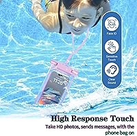 Vista 6 de Up to 8.3" 2 Pack Iridescence Universal Waterproof Phone Pouch, Large Phone Waterproof Case Dry Bag, Protection Level: IP68, Outdoor Sports for