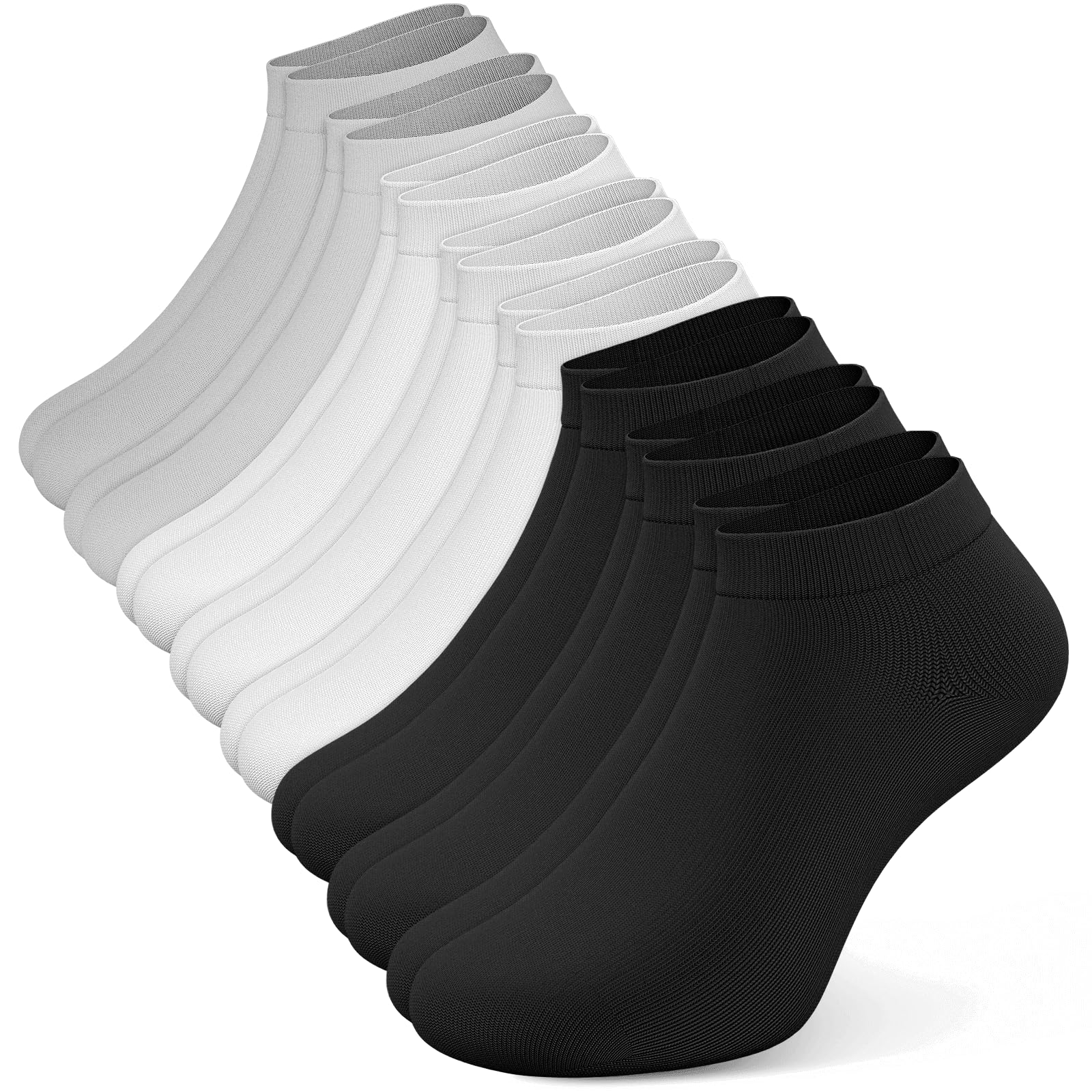 Ankle Socks for Women, 8 Pairs Premium Cotton Non Slip Lightweight Casual Low Cut Socks