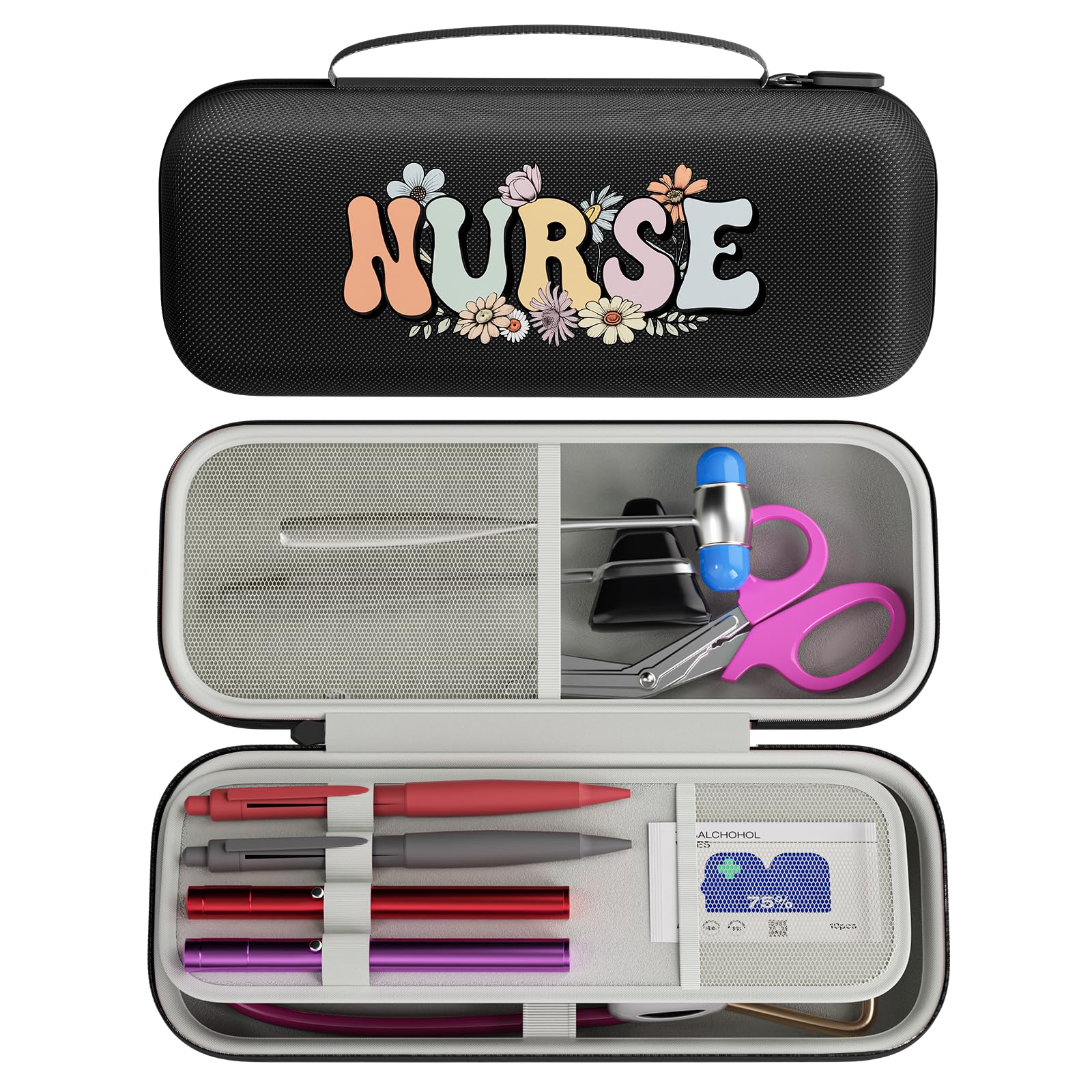 Stethoscope Case for 3M Littmann Classic III, Cardiology IV, MDF, EKO - Nurse Gifts for Women, Nursing Student Gifts, Cute Hard Shell Nurse Bag, Nurse