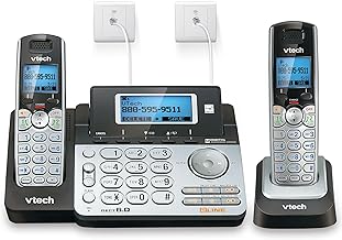 VTech DS6151-2 2 Handset 2-Line Cordless Phone System for Home or Small Business with Digital Answering System & Mailbox on Each line, Silver