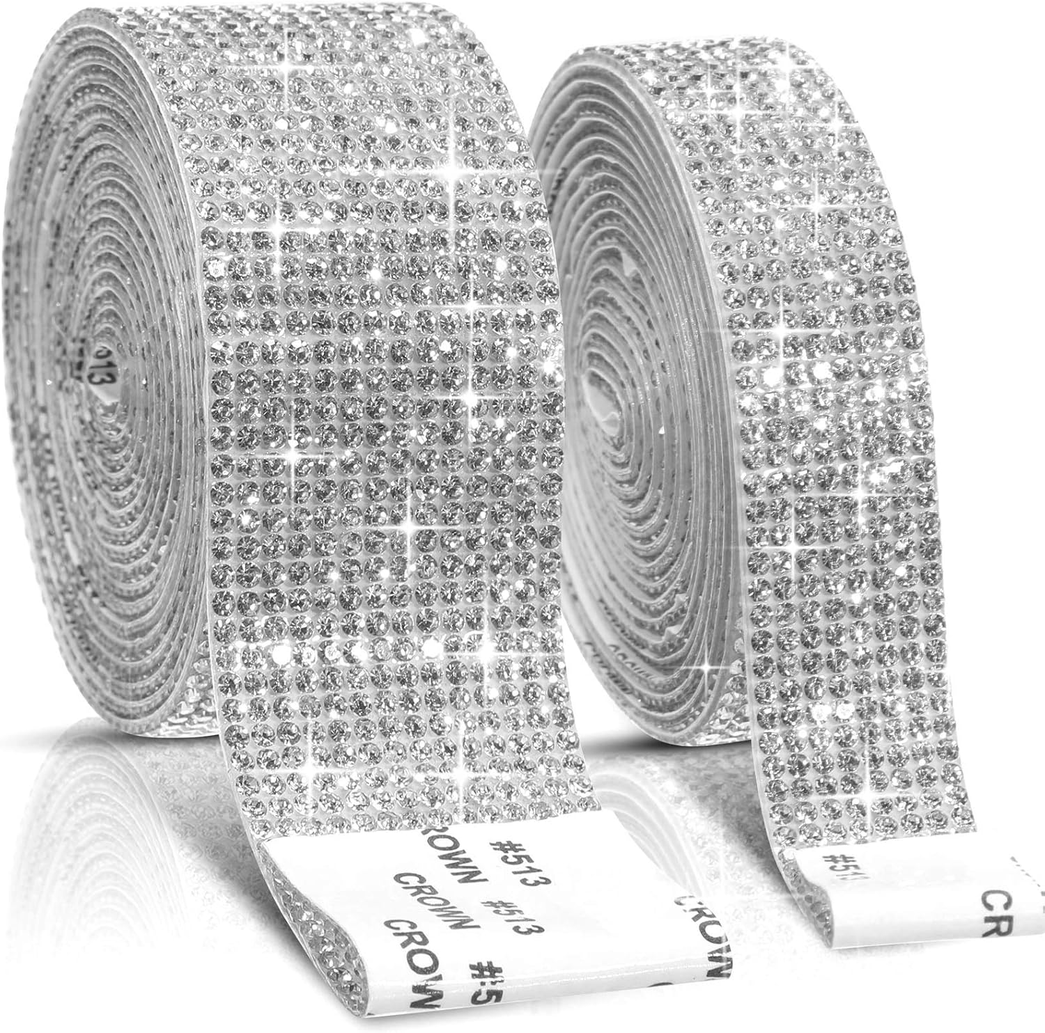 2 Rolls SelfAdhesive Crystal Rhinestone Diamond Ribbons Crystal Decoration Sticker Car DIY